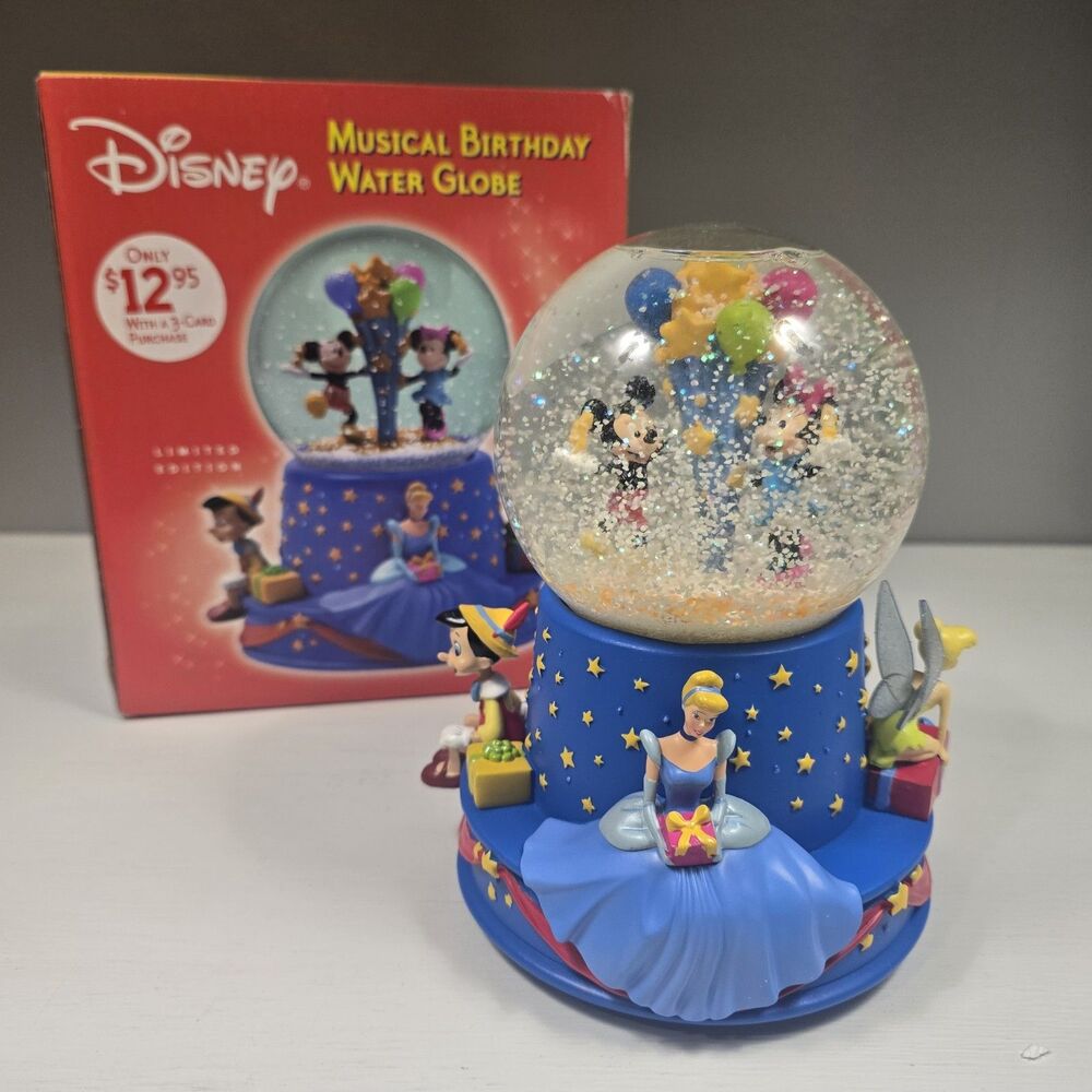 NOS Hallmark Limited Edition Walt Disney Musical 100th Birthday Water Globe